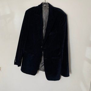 Men's Vizoni 38R Blue Velvet-like Sportcoat